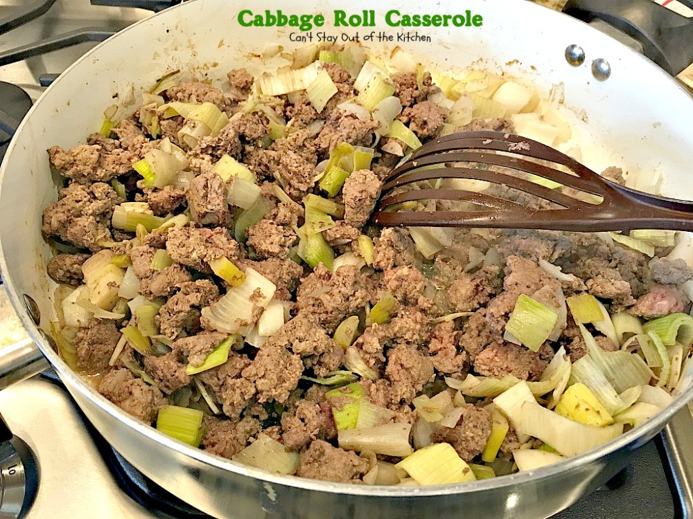 Cabbage Casserole With Ground Beef And Rice
 Cabbage Roll Casserole Can t Stay Out of the Kitchen