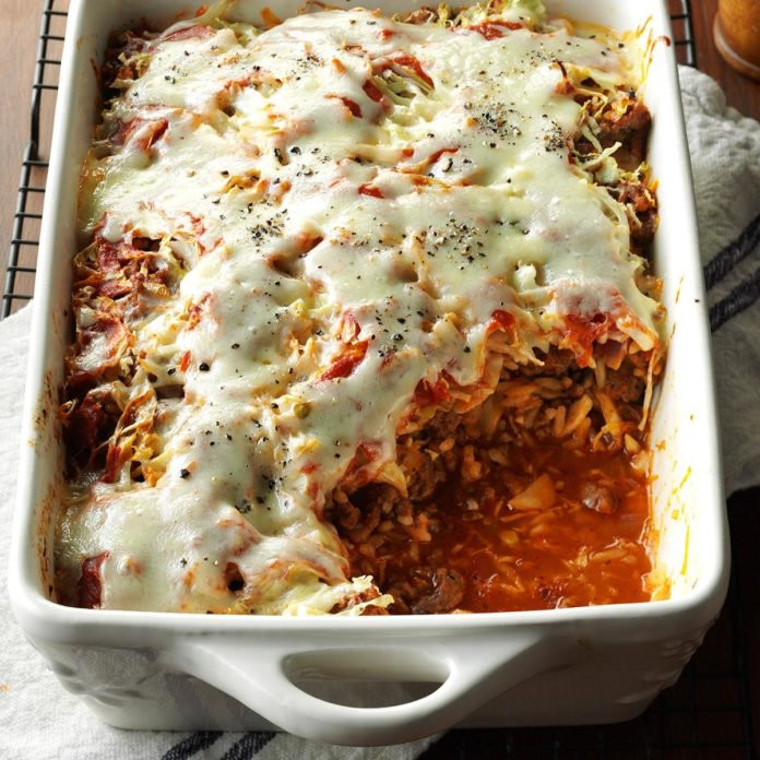 Cabbage Casserole With Ground Beef And Rice
 Cabbage Roll Casserole Recipe