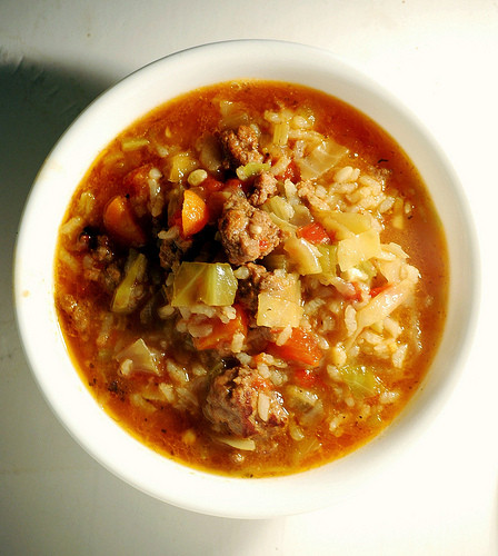 Cabbage Roll Soup
 Hey that tastes good Cabbage roll soup