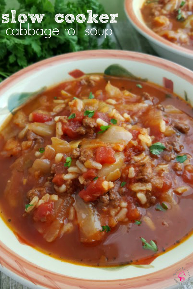 Cabbage Roll Soup
 Slow Cooker Cabbage Roll Soup