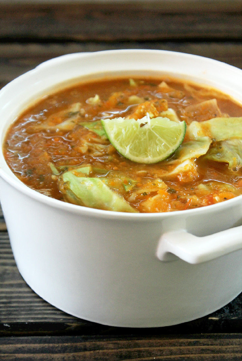 Cabbage Soup Recipe
 Not Quite a Vegan Fat Burning Cabbage Tortilla Soup