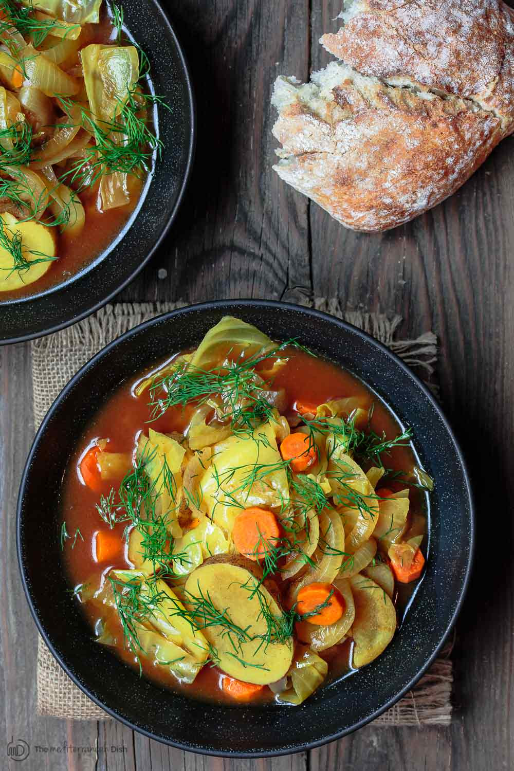 Cabbage Soup Recipe
 Slow Cooker Mediterranean Vegan Cabbage Soup