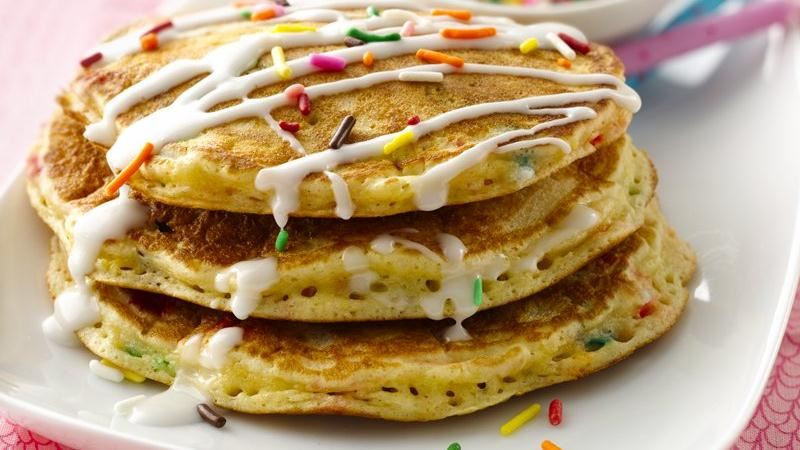 Cake Batter Pancakes
 Cake Batter Pancakes recipe from Betty Crocker