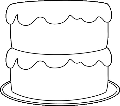 Cake Clipart Black And White
 Black and White Cake on a Plate Clip Art Black and White