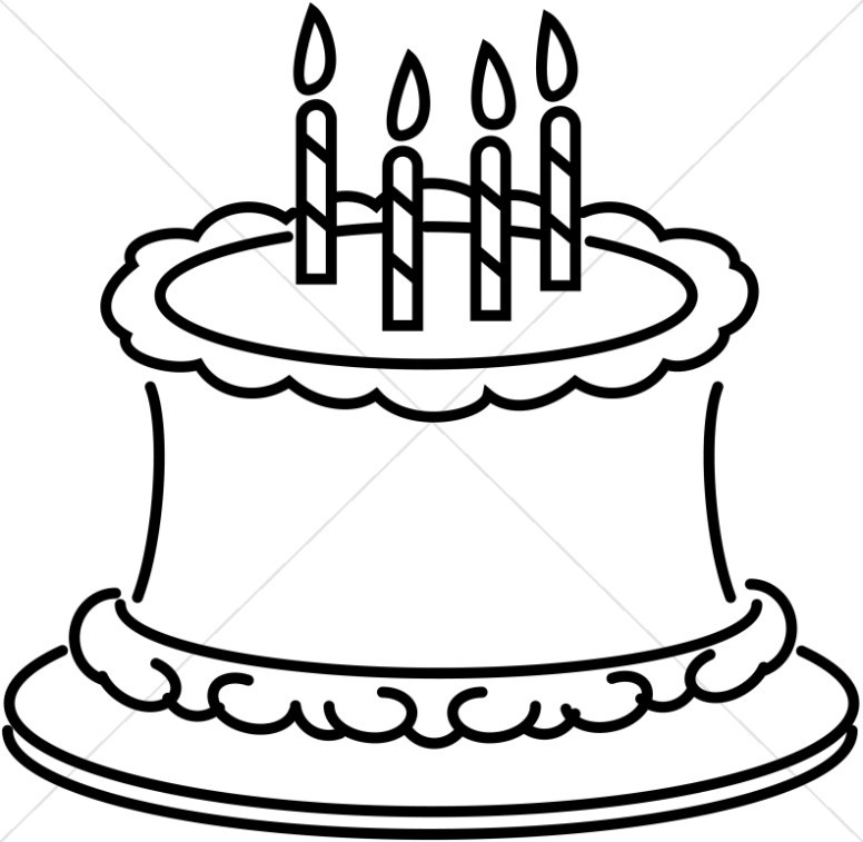 Cake Clipart Black And White
 Cake clipart line art Pencil and in color cake clipart