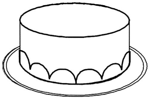 Cake Clipart Black And White
 Cake black and white cake clipart without candles black