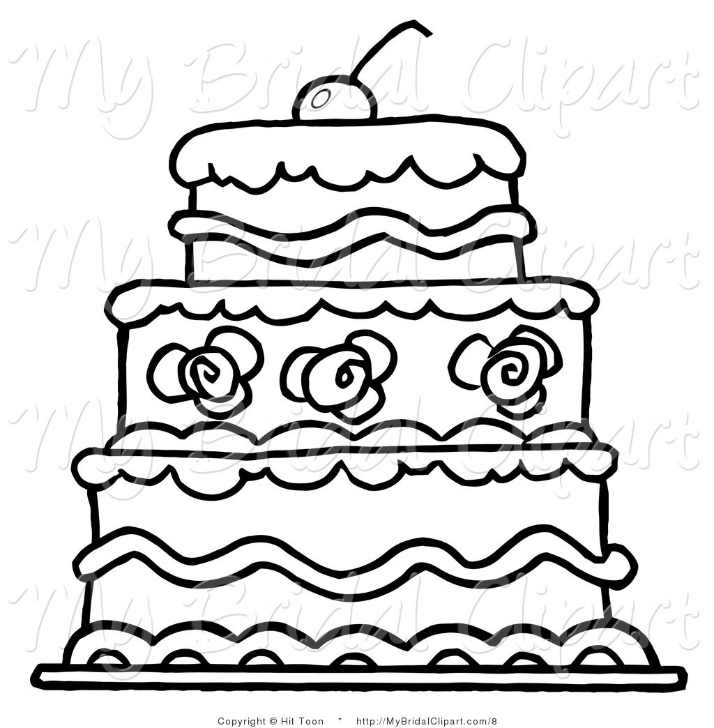 Cake Clipart Black And White
 Modern Wedding Cake Clip Art