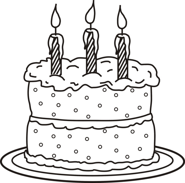 Cake Clipart Black And White
 Birthday cake clip art