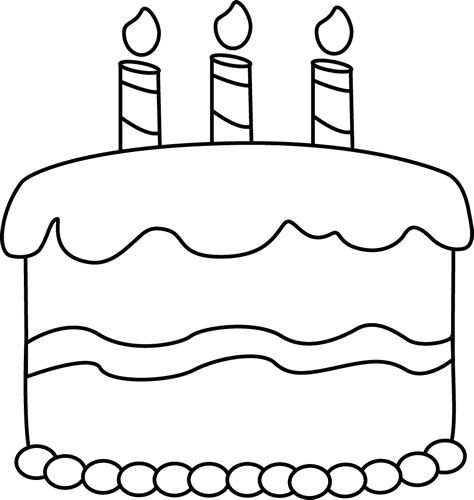 Cake Clipart Black And White
 Birthday Candle Clipart Black And White