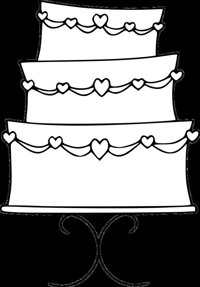 Cake Clipart Black And White
 Wedding Cake Clipart in Black And White – 101 Clip Art