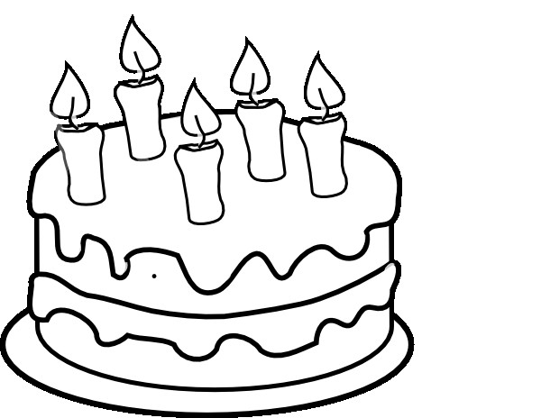 Cake Clipart Black And White
 Bday Cake 5 Candles Black And White Clip Art at Clker