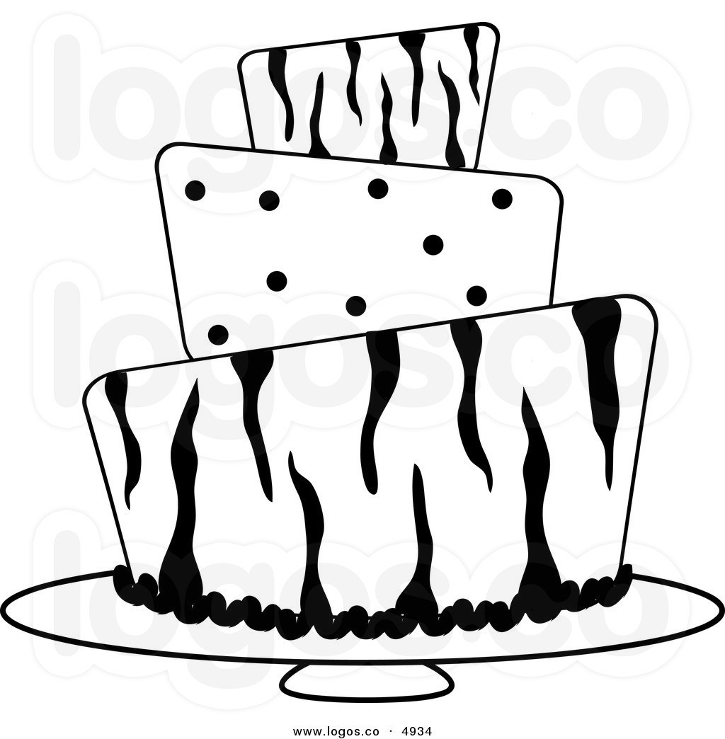 Cake Clipart Black And White
 Black And White Wedding Cake Clip Art