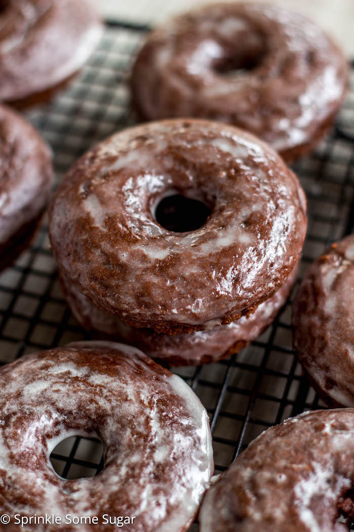 Cake Donut Recipe
 Glazed Chocolate Cake Donuts Sprinkle Some Sugar