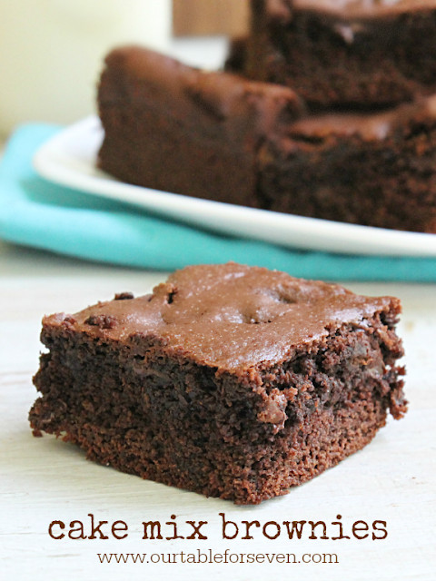 Cake Mix Brownies
 Cake Mix Brownies • Table for Seven