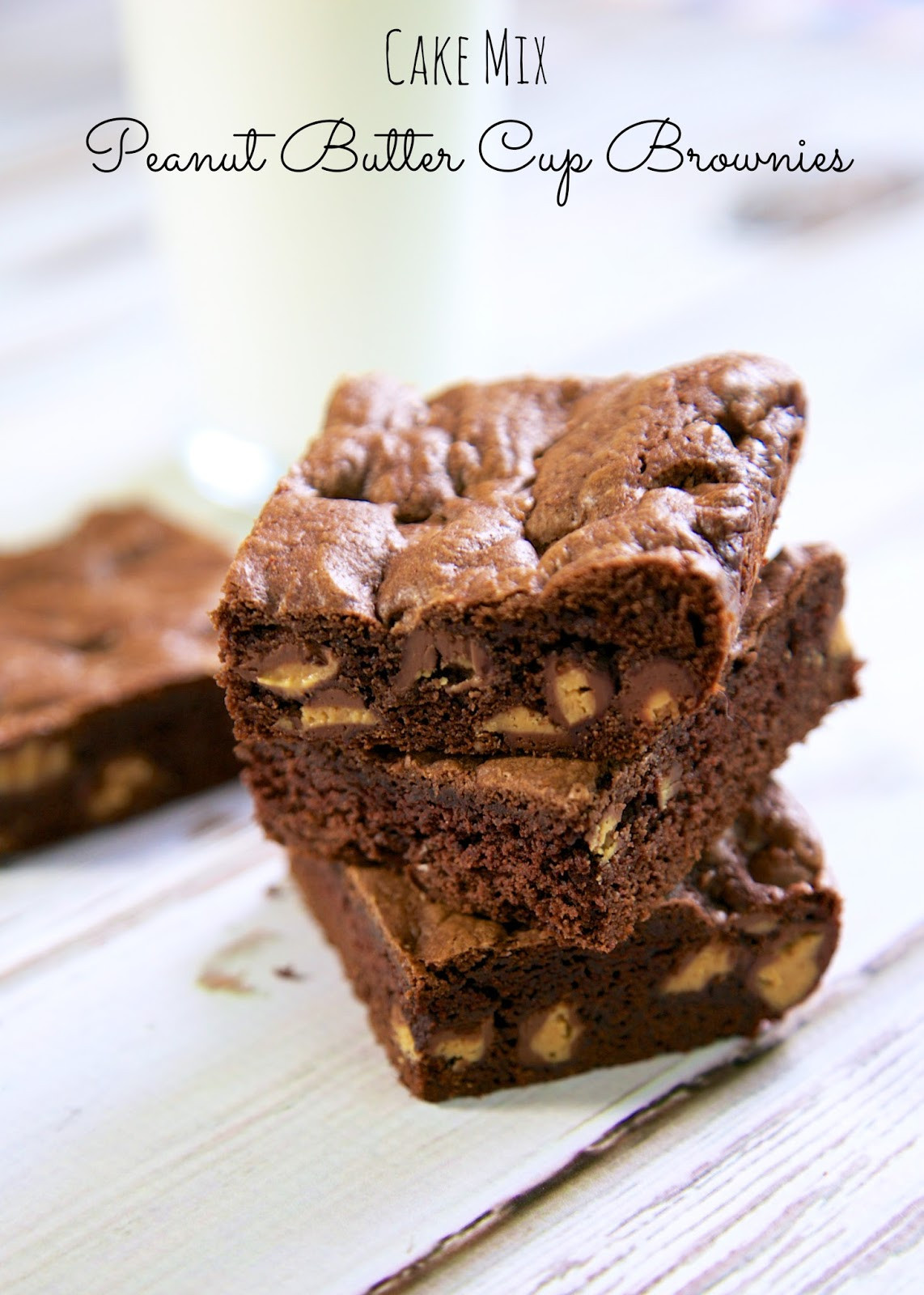 Cake Mix Brownies
 Cake Mix Peanut Butter Cup Brownies