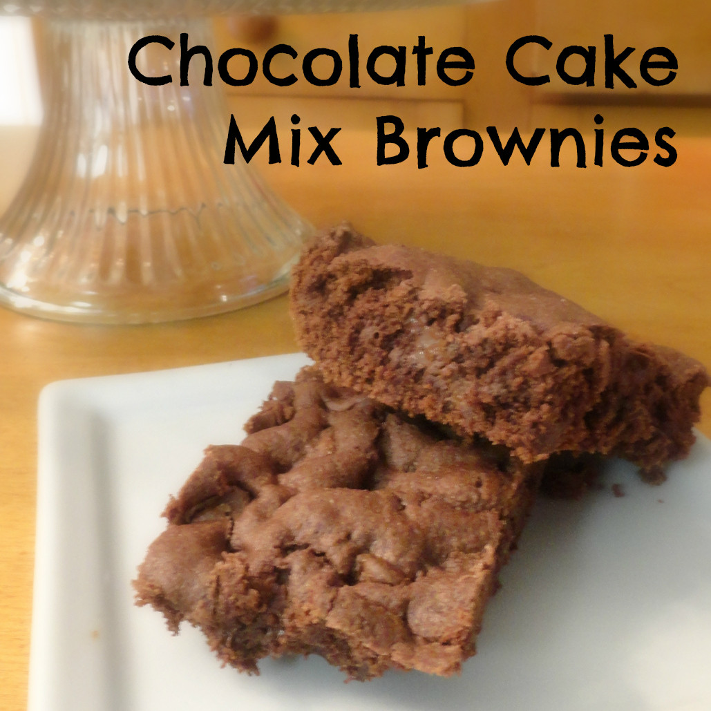 Cake Mix Brownies
 Chocolate Chocolate Chip Cake Mix Brownies