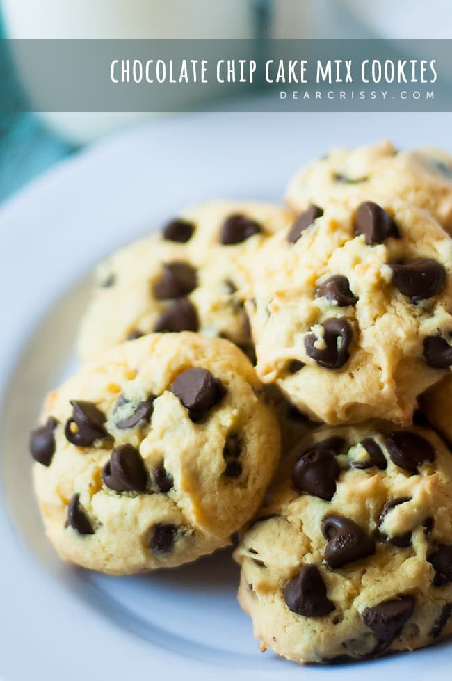 Cake Mix Chocolate Chip Cookies
 Chocolate Chip Cake Mix Cookies