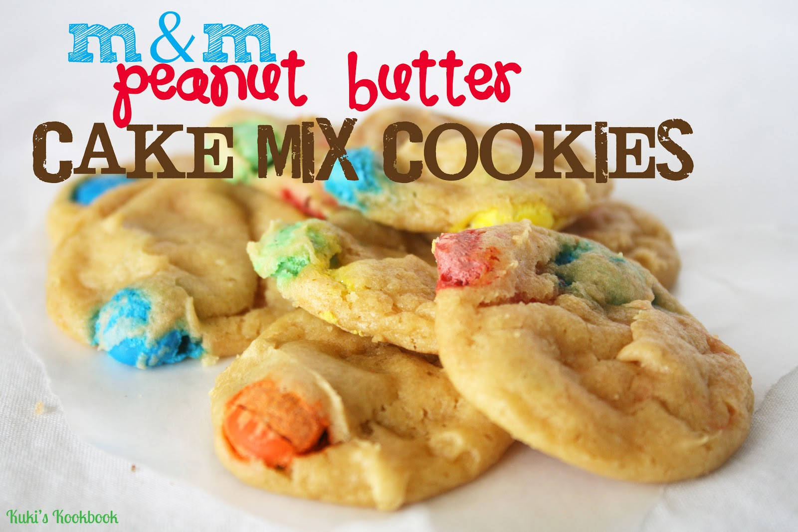 Cake Mix Cookies With Butter
 Kuki s Kookbook m&m Peanut Butter Cake Mix Cookies