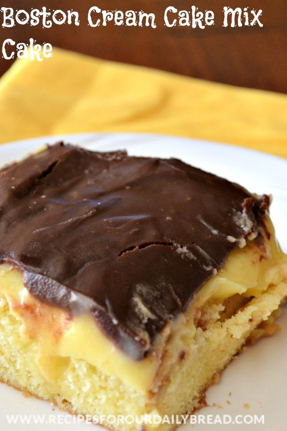 Cake Mix Desserts
 How to make a delicious and easy boston cream poke cake