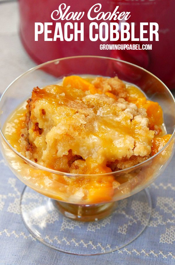 Cake Mix Peach Cobbler
 Easy 3 Ingre nt Crock Pot Peach Cobbler with Cake Mix