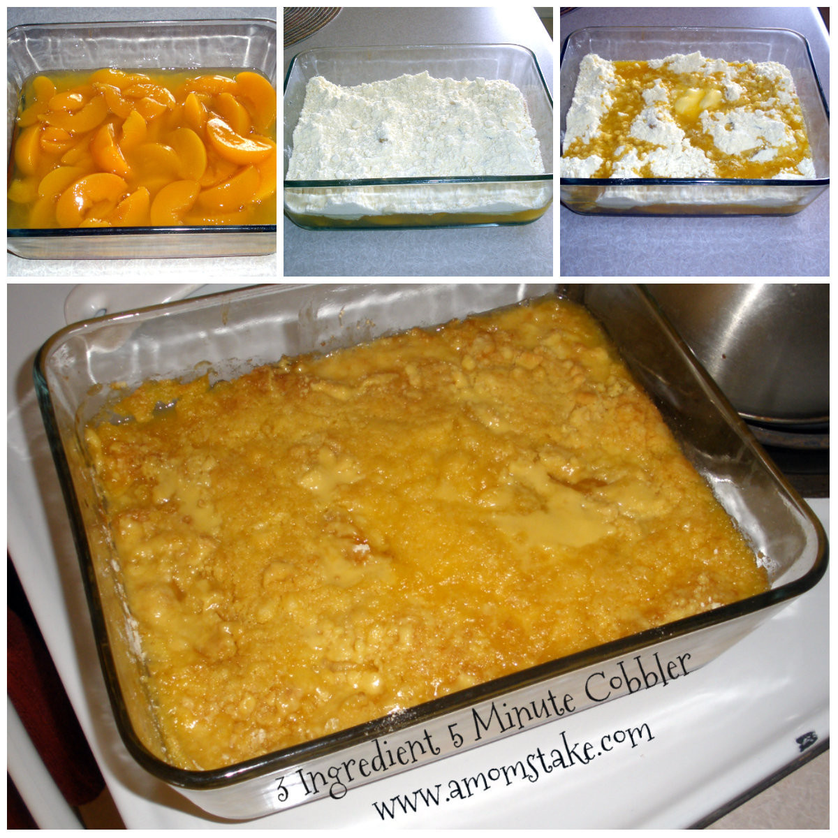 Cake Mix Peach Cobbler
 3 Ingre nt Peach Cobbler with Cake Mix in 5 minutes