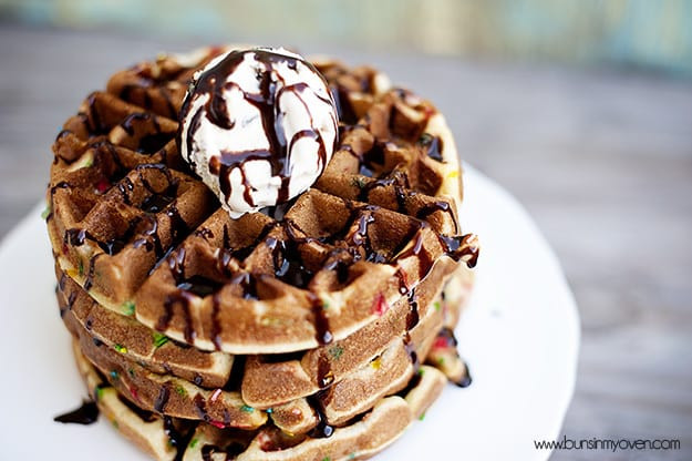 Cake Mix Waffles
 Funfetti Cake Waffles — Buns In My Oven