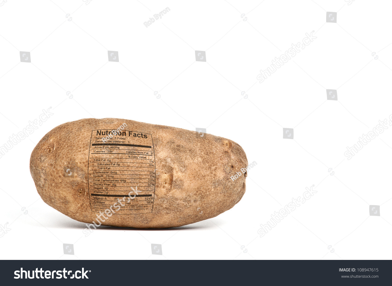 Calories In A Russet Potato
 Delicious Russet Potato With A Nutrition Label Ready To Be