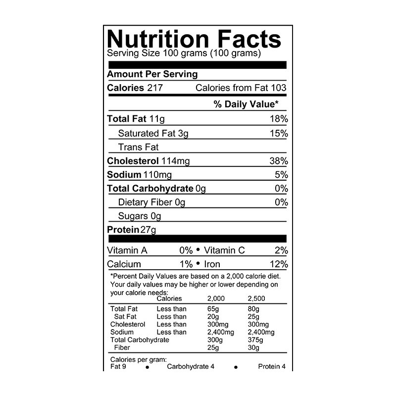 Calories In Fried Chicken Leg
 Customer Reviews Nutrition facts chicken drumstick