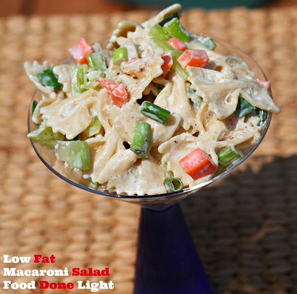 Calories In Pasta Salad
 Low Fat Macaroni Salad Healthy Low Calorie Food Done