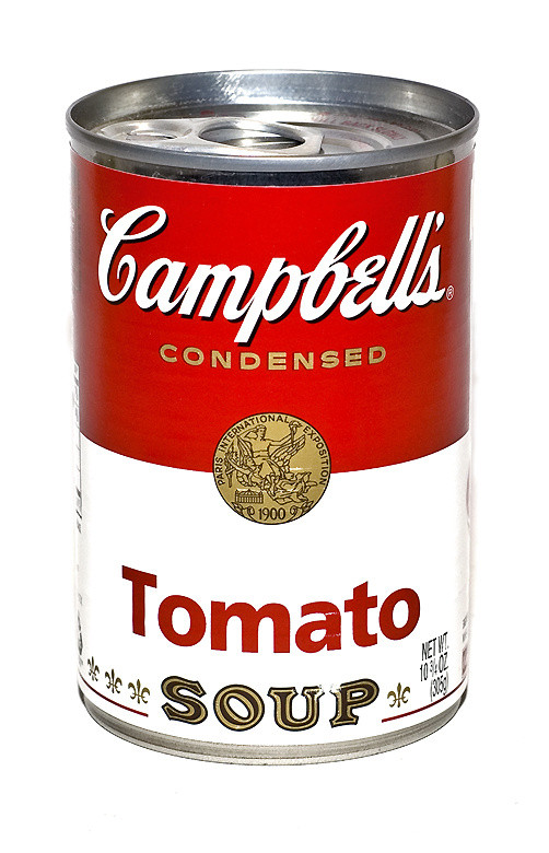 Campbell Tomato Soup
 I love it when you ask actors What are by Andy Warhol