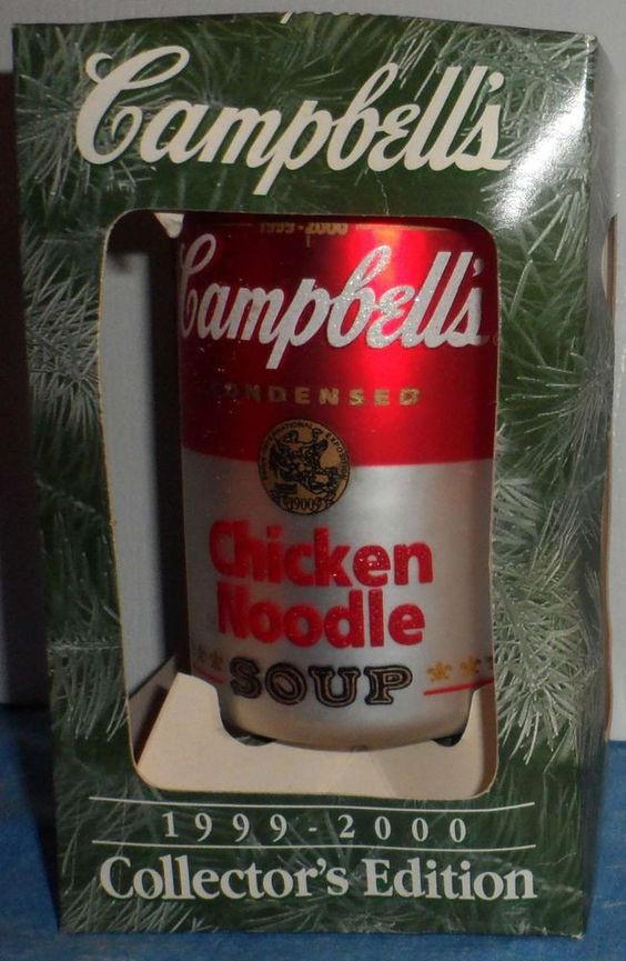 Campbell'S Chicken Noodle Soup
 Glass christmas ornaments Chicken noodle soups and Blown