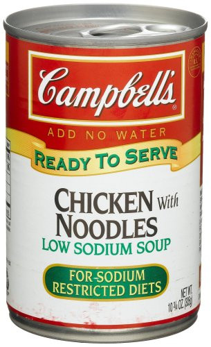 Campbell'S Chicken Noodle Soup
 Campbell s Chicken with Noodles Soup Low Sodium 10 75