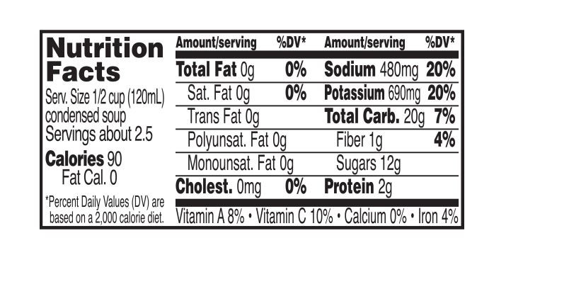 Campbell'S Tomato Soup Nutrition
 Campbell s Condensed Tomato Soup