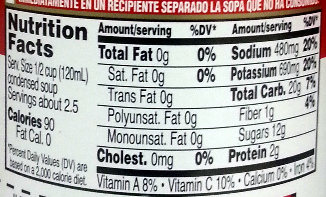 Campbell'S Tomato Soup Nutrition
 Campbell Tomato Soup Campbell s 305 g