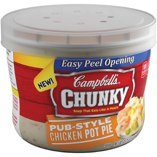 Campbells Chicken Pot Pie
 Campbell s Chunky Microwaveable Soup Bowl Pub Style