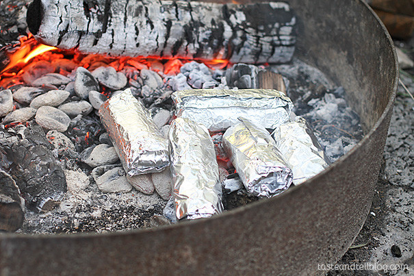 Camping Breakfast Burritos
 Breakfast Burritos Campfire Style Taste and Tell