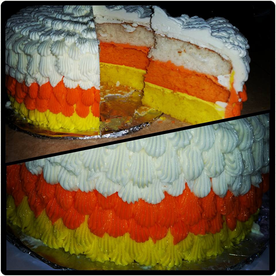 Candy Corn Cake
 Candy Corn Cake – Halloween Collection – Mad Batter Bakery