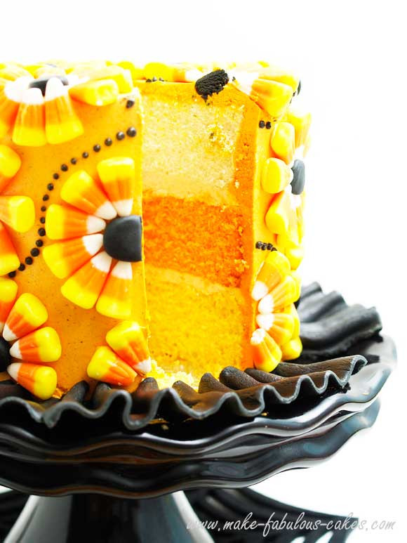 Candy Corn Cake
 Halloween Cake Decorating a Candy Corn Cake