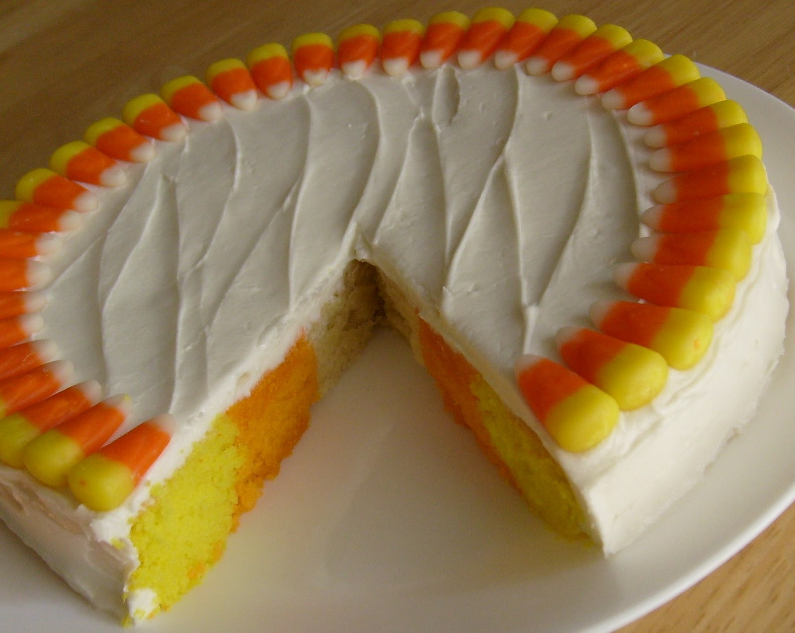 Candy Corn Cake
 Happier Than A Pig In Mud Candy Corn Cake