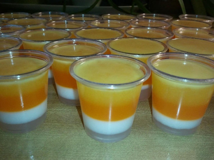 Candy Corn Jello Shots
 Candy corn jello shots for Halloween Beverages