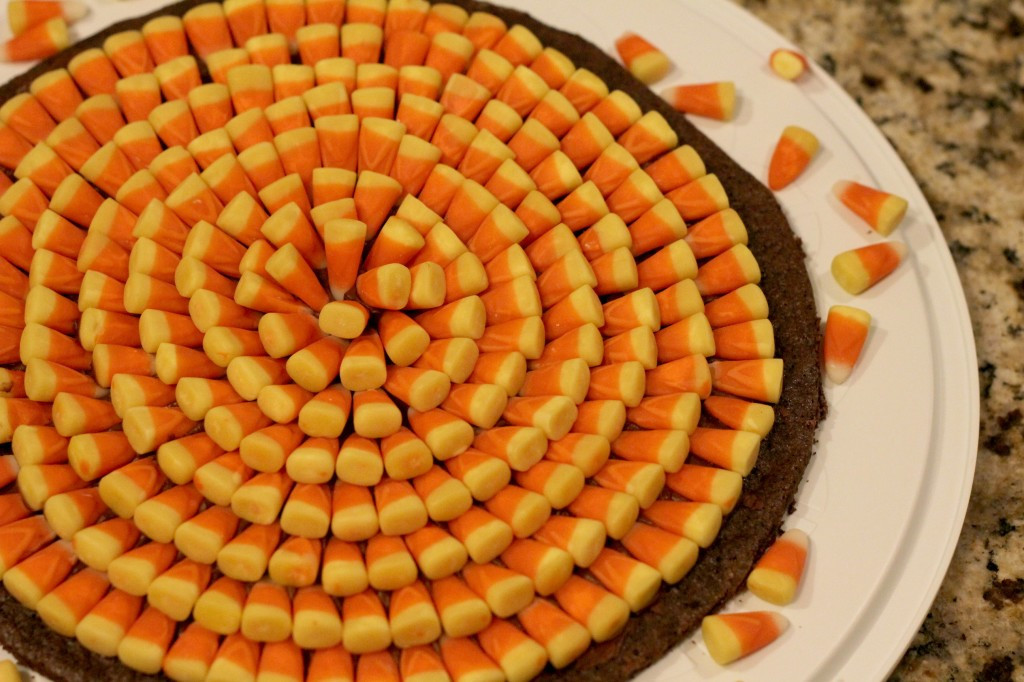 Candy Corn Pizza
 Candy Corn Brownie Pizza