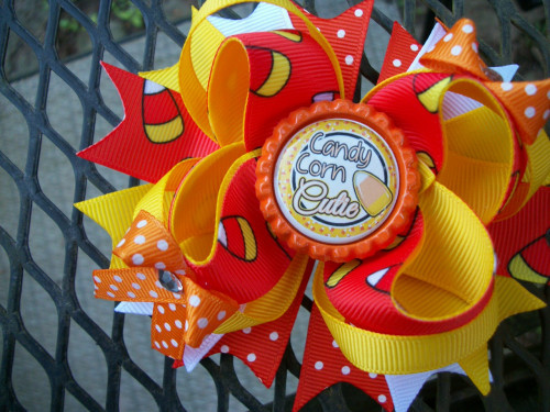 Candy Corn Stacked
 Candy Corn Cutie Boutique Stacked Bow