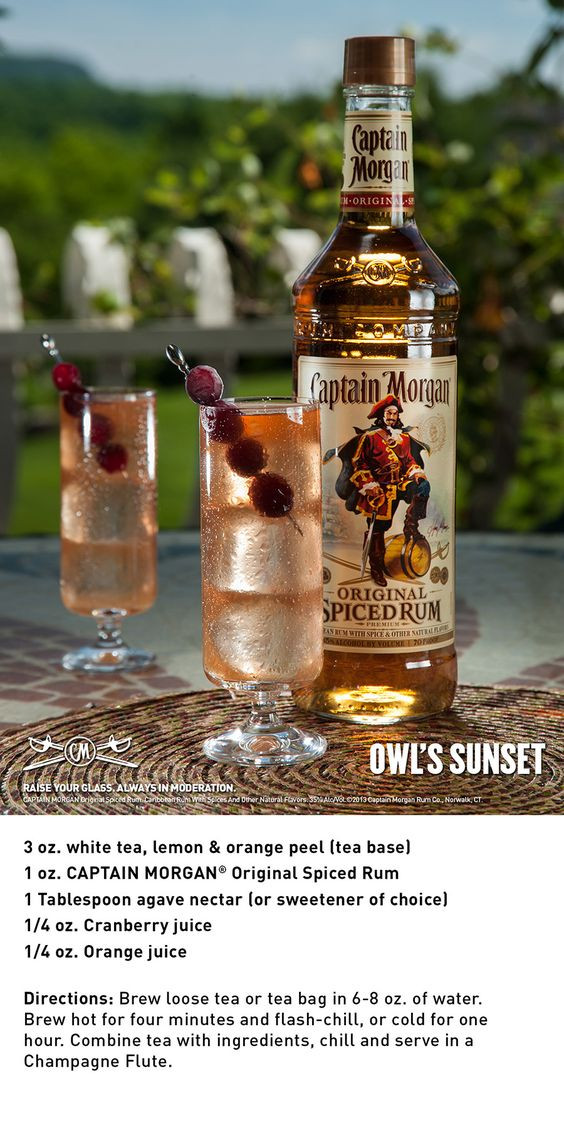 Captain Morgan Spiced Rum Drinks
 Cocktails Spiced rum and Originals on Pinterest