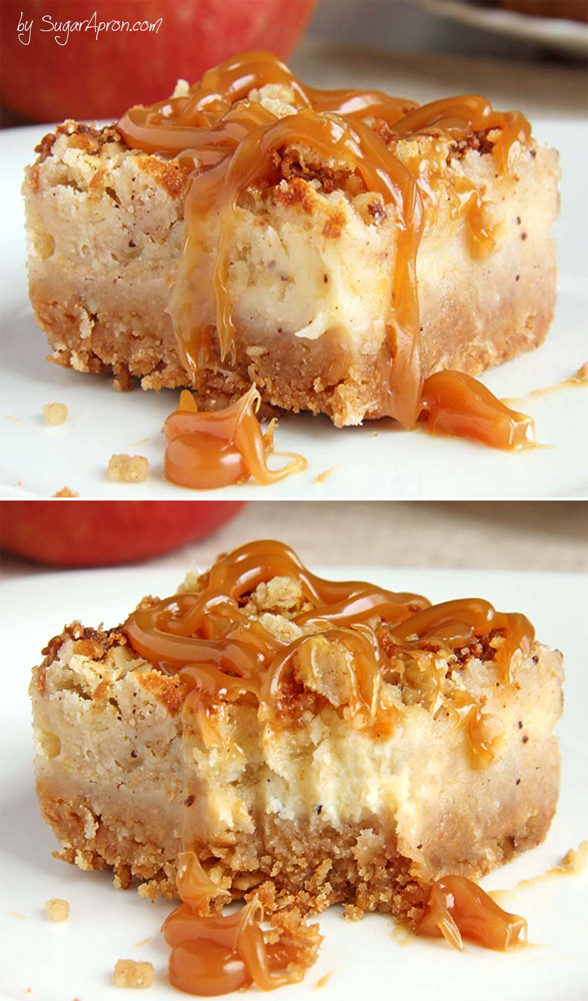 Caramel Apple Dessert
 Caramel Apple Crisp Cheesecake Bars Sugar Apron