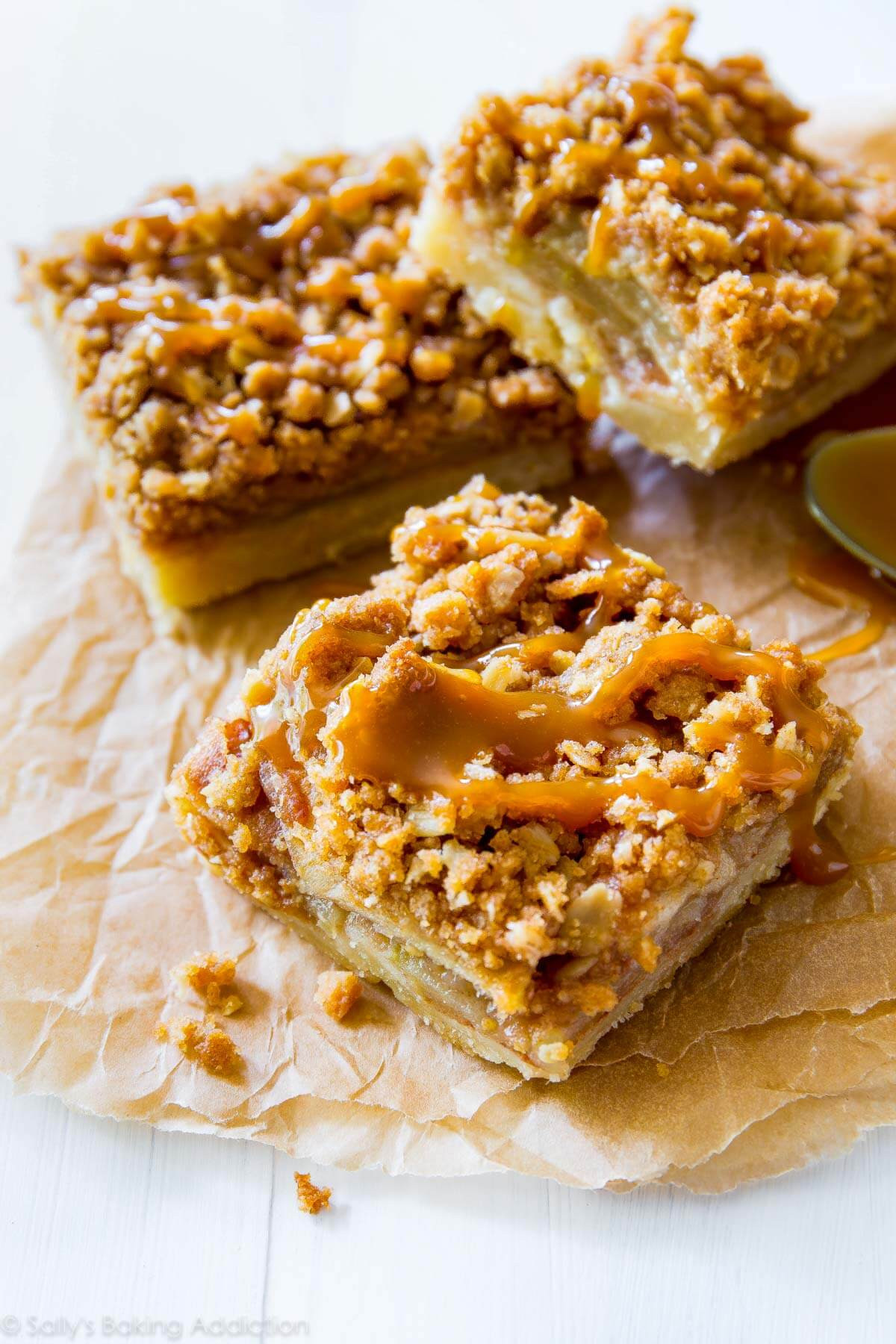 Caramel Apple Pie
 Salted Caramel Apple Pie Bars Sallys Baking Addiction