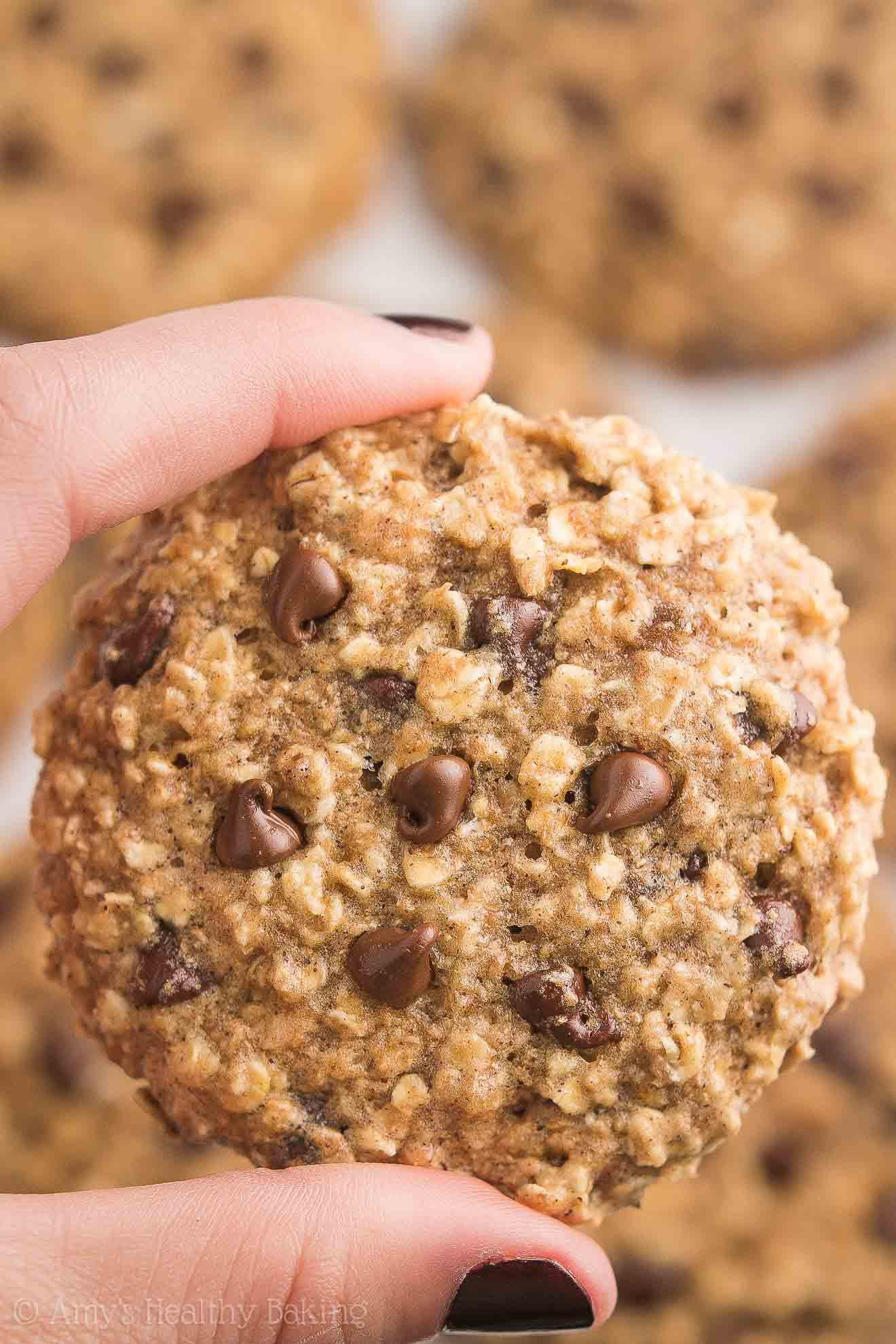 Caramel Chocolate Chip Cookies
 Healthy Caramel Chocolate Chip Oatmeal Cookies