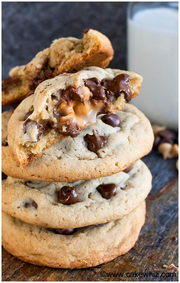 Caramel Chocolate Chip Cookies
 Salted Caramel Chocolate Chip Cookies CakeWhiz