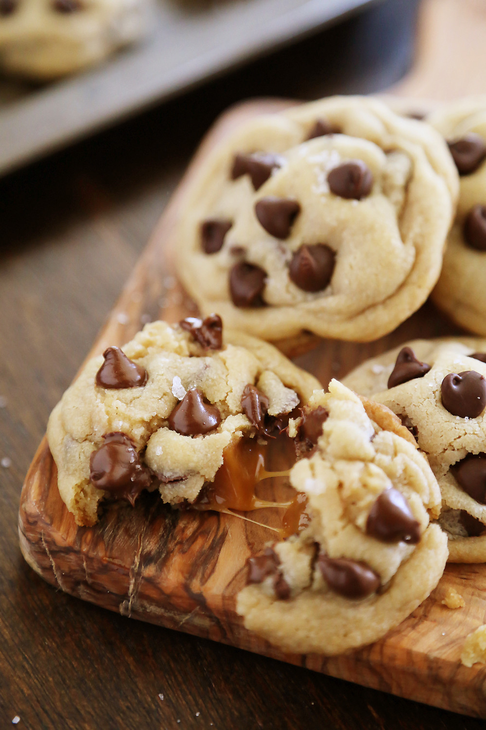 Caramel Chocolate Chip Cookies
 Caramel Sea Salt Chocolate Chip Cookies