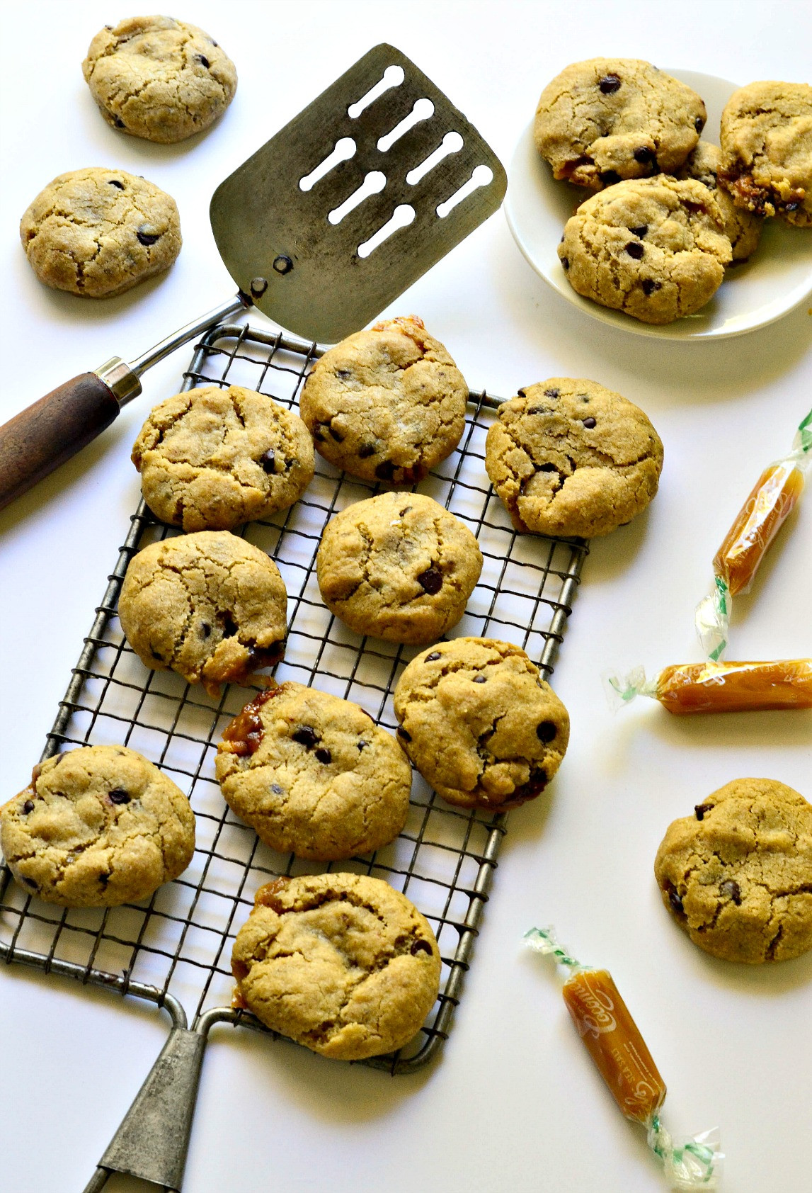 Caramel Chocolate Chip Cookies
 Salted Caramel Chocolate Chip Cookies Fork and Beans