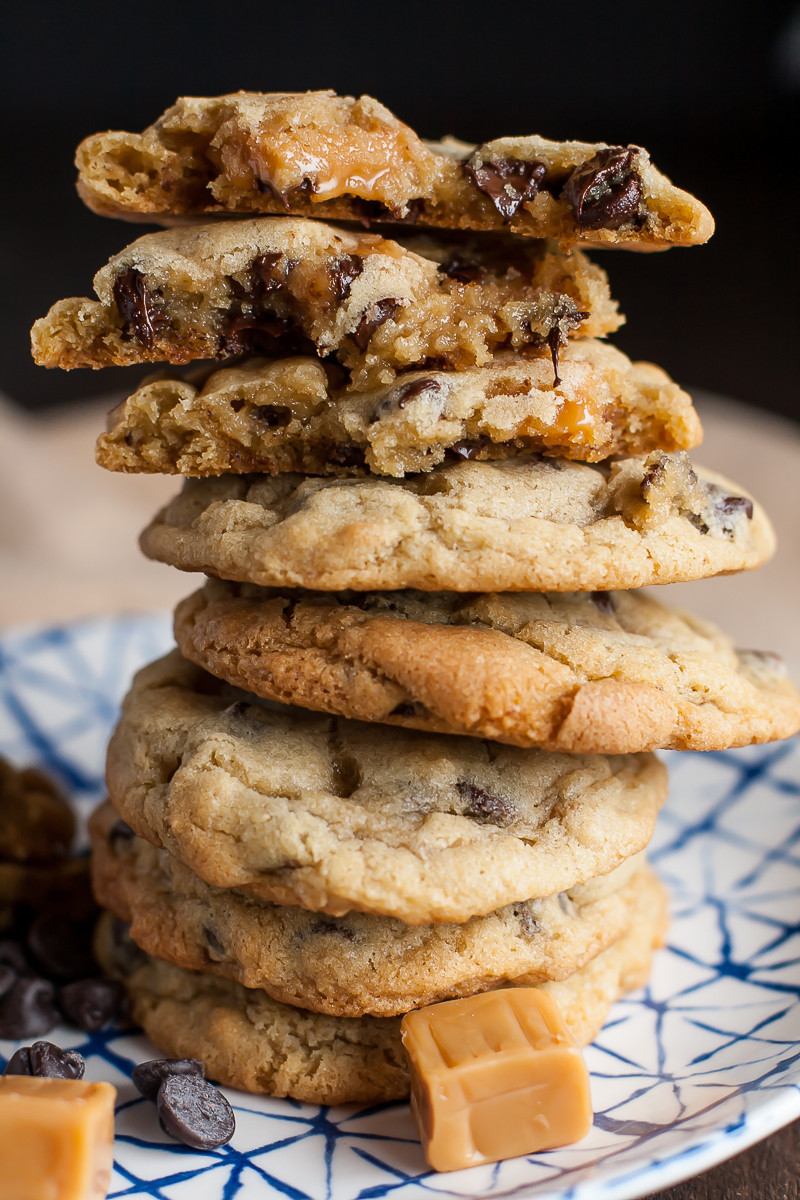 Caramel Chocolate Chip Cookies
 Caramel Stuffed Chocolate Chip Cookies Recipe